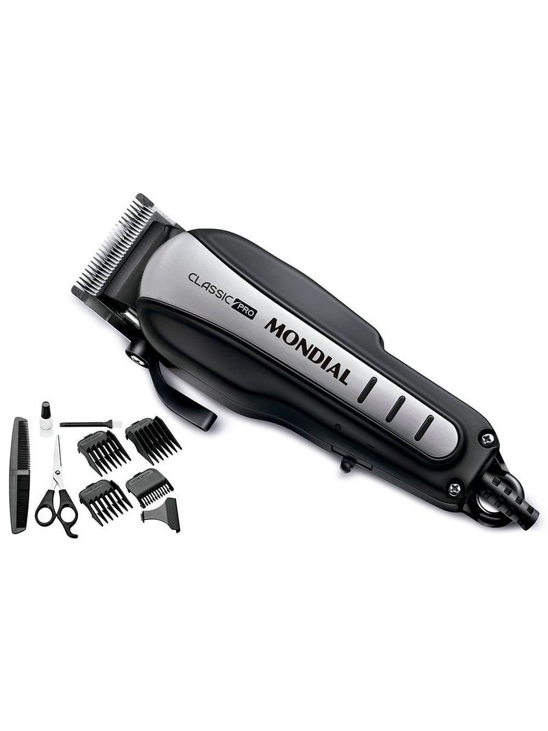 Cortador De Cabelos Mondial Classic Pro 127v preto/inox