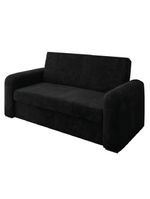 Sofá Cama Versátil 2 Lugares Veludo Selmer Preto