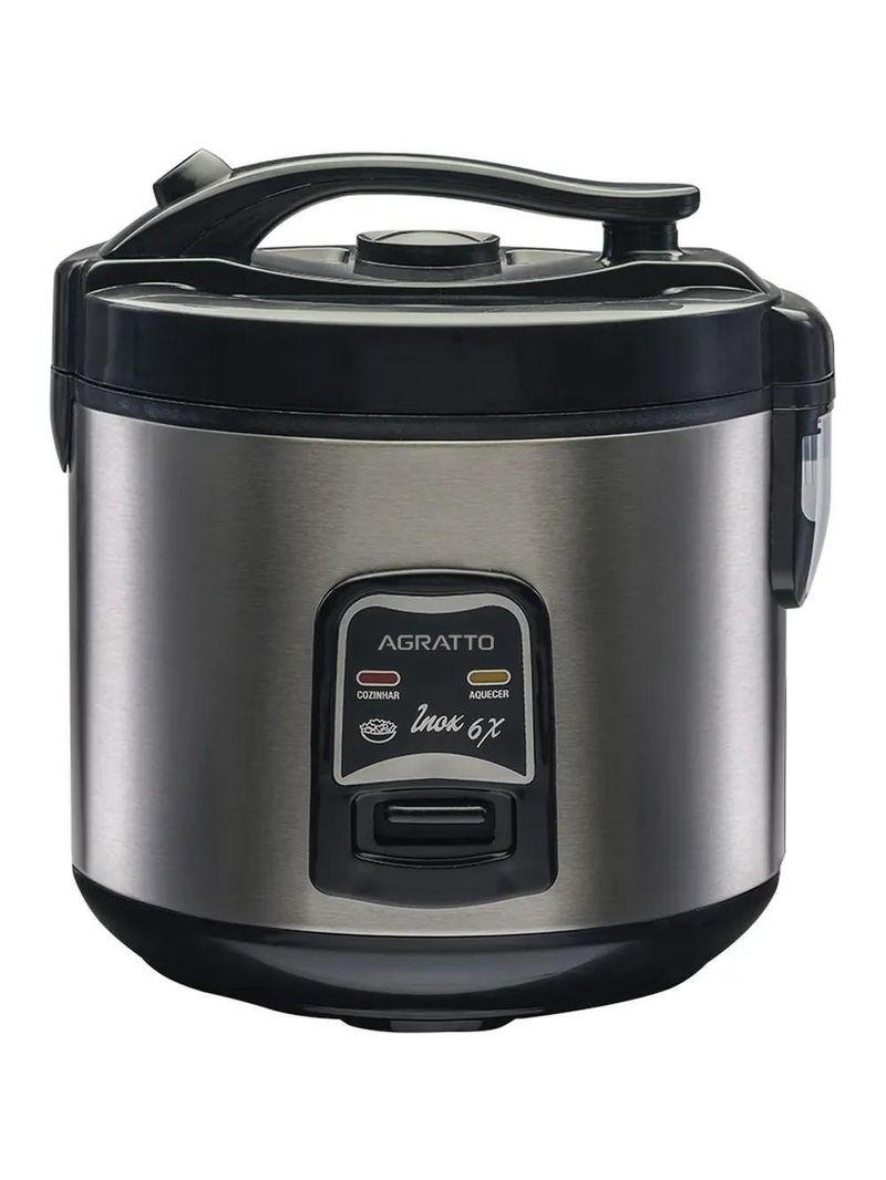 Panela Elétrica De Arroz Inox E Visor De Vidro 220v Agratto