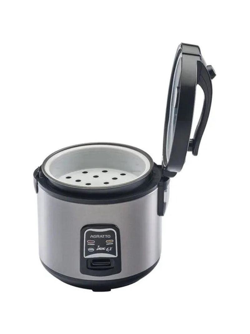 Panela Elétrica De Arroz Inox E Visor De Vidro 220v Agratto