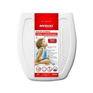 Assento Sanitário Almofadado Linea Thema Branco Mebuki
