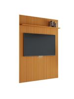 Painel Para TV Até 70 Polegadas 1,80x2,40m Ripado Com Prateleira Arbo Cedro EDN Nature