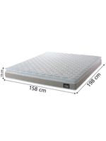 Cama Box Casal Queen Colchão Espuma D33 Pillow Top Millenium 158x198x57cm Suede Bege/branco Hellen