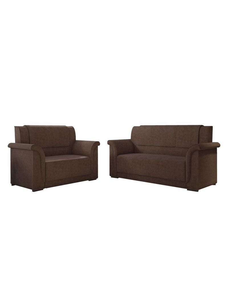 Sofá 2 E 3 Lugares Itália Marrom Suede