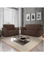 Sofá 2 E 3 Lugares Itália Marrom Suede