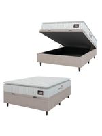 Cama Box Baú Casal Espuma D33 Pillow Top 138x188x70cm