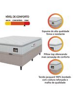 Cama Box Baú Casal Espuma D33 Pillow Top 138x188x70cm