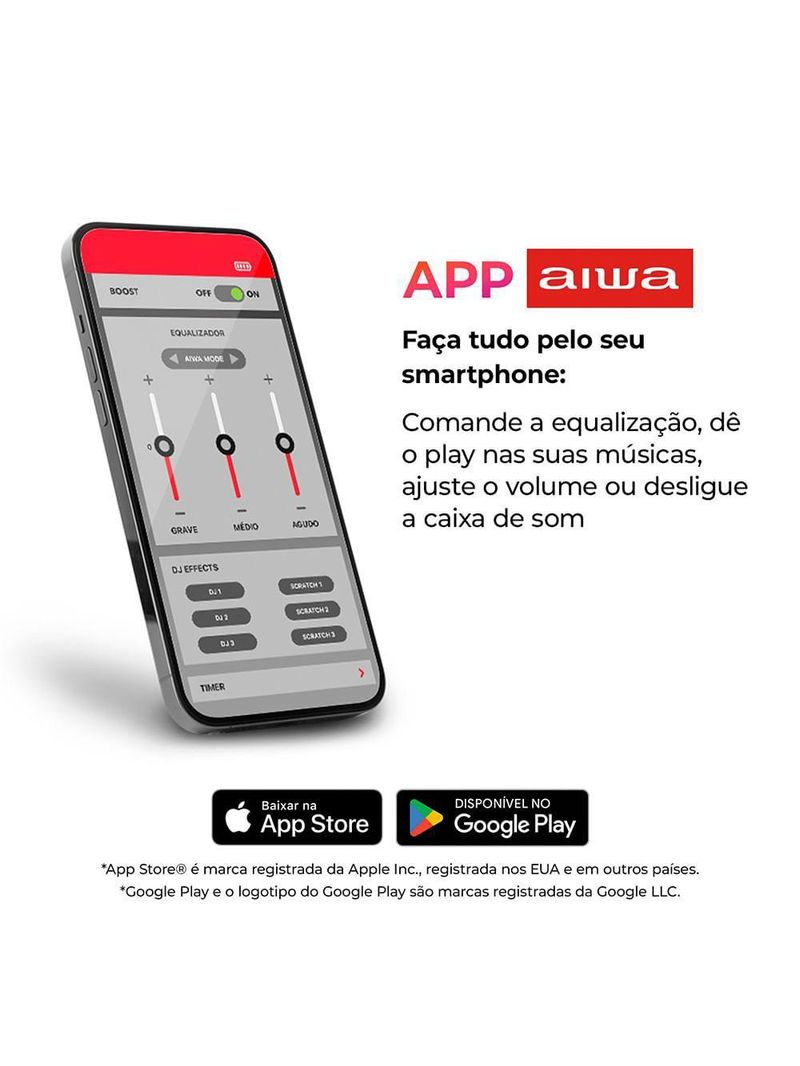 Speaker Aiwa SP-03-BL 15W BT 12h IPX4 Rgb Mini Speaker AWS-SP-03-BL Bivolt