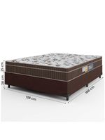 Cama Box Casal Colchão Espuma Orthoface Polar 138x188x63cm Marrom Suporta Até 120kg p/ Pessoa Marrom