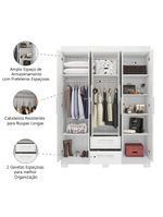 Guarda Roupas Casal 6 Portas 2 Gavetas Libano  Flex Notável