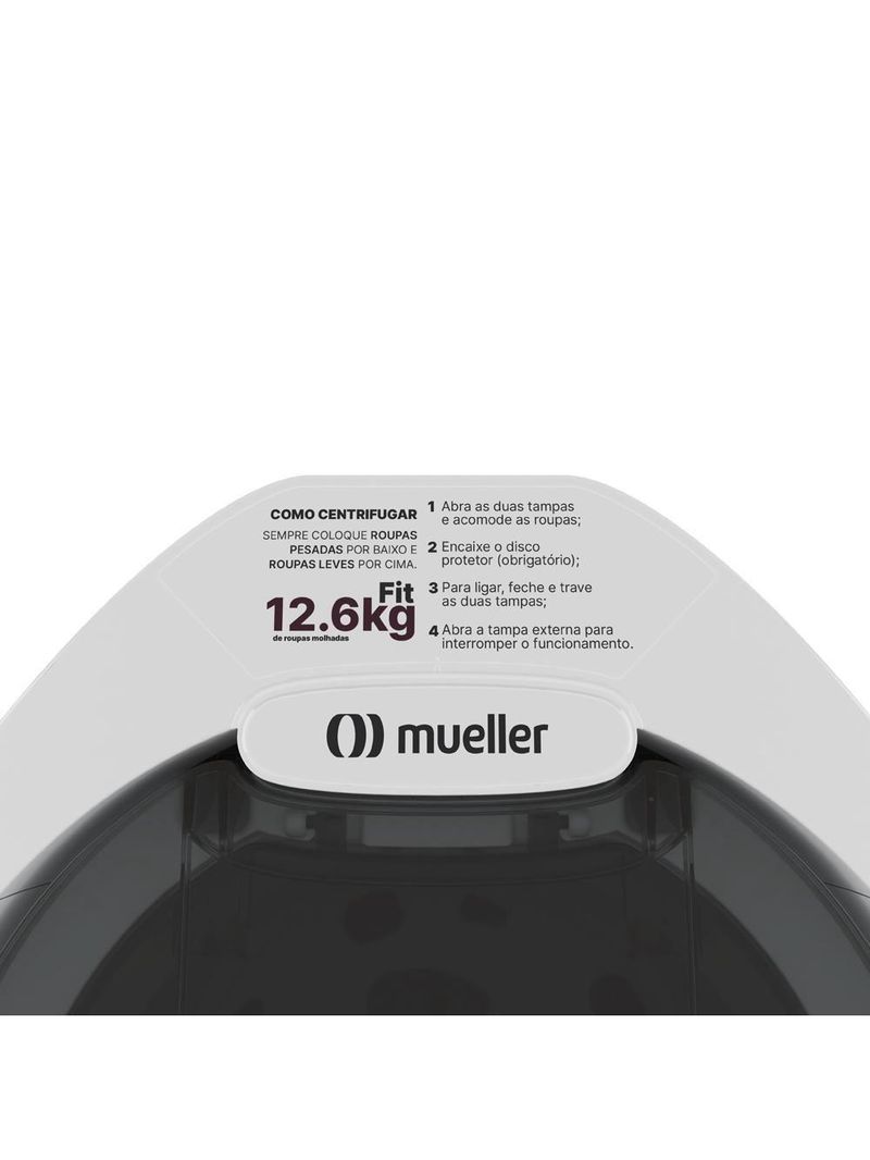 Centrífuga De Roupas Mueller 12,6 KG Fit Branca - 127v