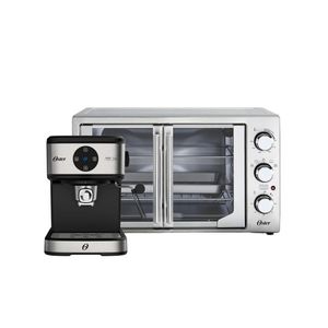 Kit Cafeteira Espresso Double + Forno e Fritadeira 42L French Door Oster 127V