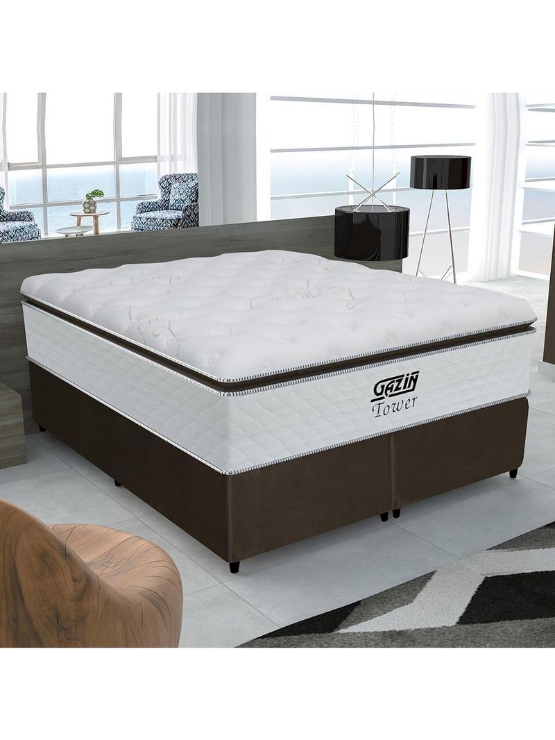 Box + Colchão De Molas Ensacadas King