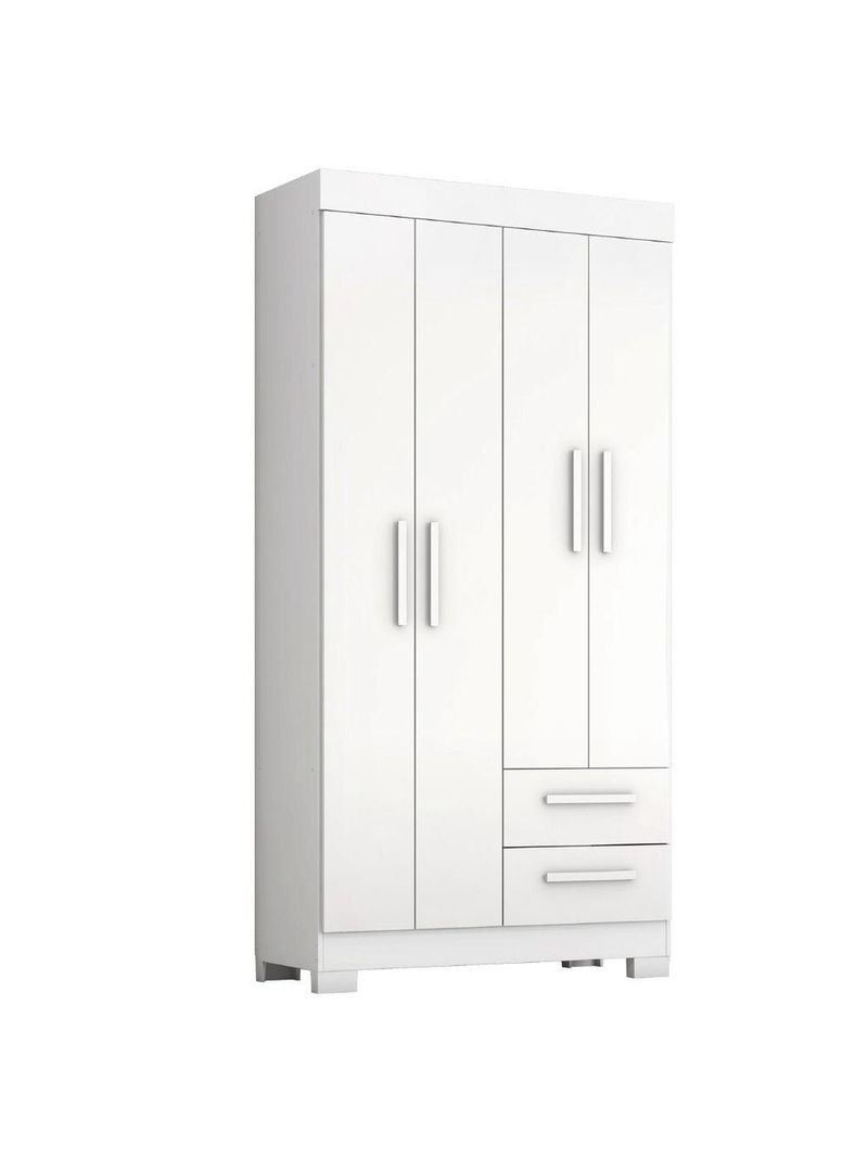 Guarda Roupas Solteiro 4 Portas 2 Gavetas Malta Flex Notável