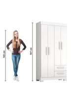 Guarda Roupas Solteiro 4 Portas 2 Gavetas Malta Flex Notável