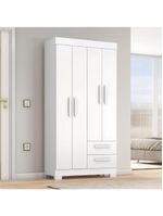 Guarda Roupas Solteiro 4 Portas 2 Gavetas Malta Flex Notável