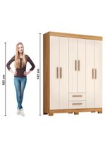 Guarda Roupas Casal 6 Portas 2 Gavetas Libano Madeirado