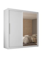 Guarda Roupas 2 Portas Solteiro Real Branco Acetinado