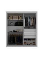 Guarda Roupas 2 Portas Solteiro Real Branco Acetinado
