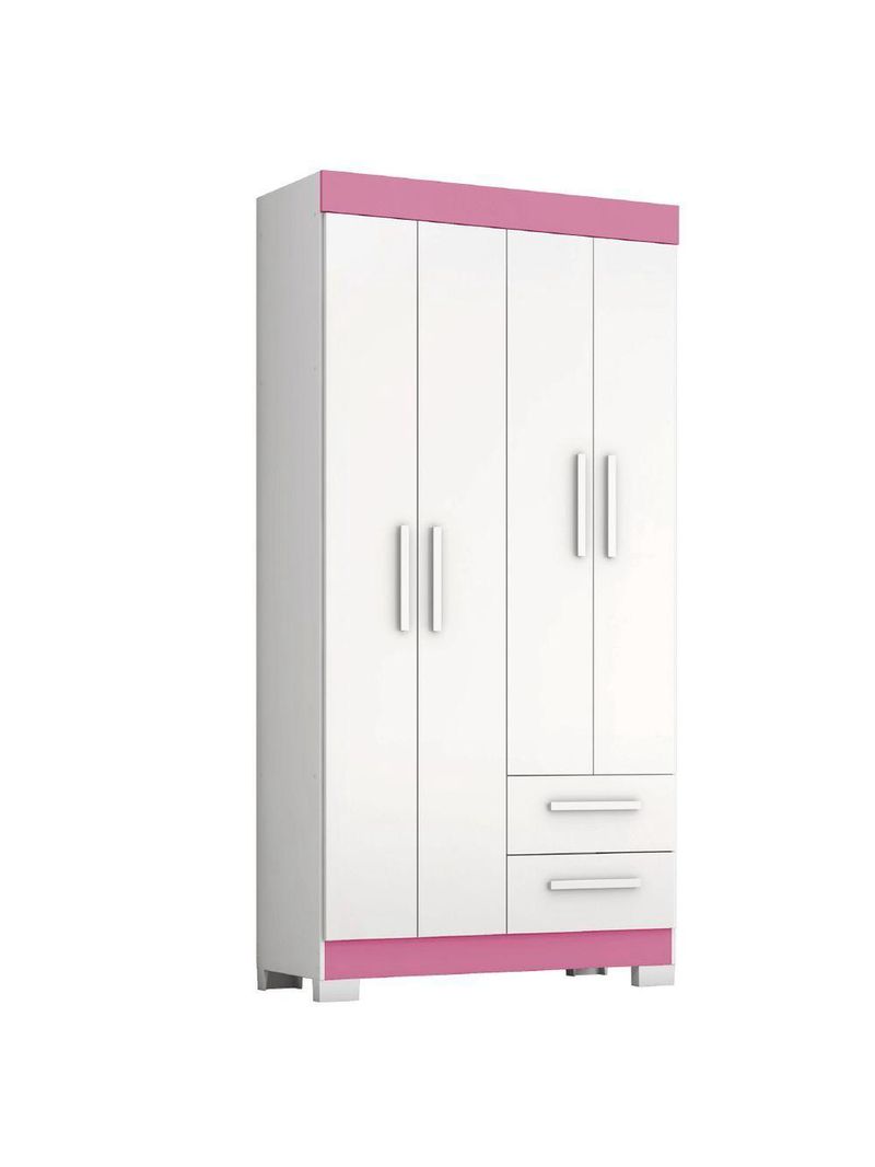 Guarda Roupas Solteiro Juvenil 4 Portas 2 Gavetas Malta