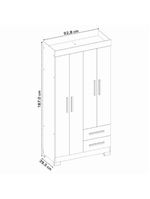 Guarda Roupas Solteiro Juvenil 4 Portas 2 Gavetas Malta