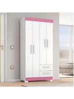 Guarda Roupas Solteiro Juvenil 4 Portas 2 Gavetas Malta