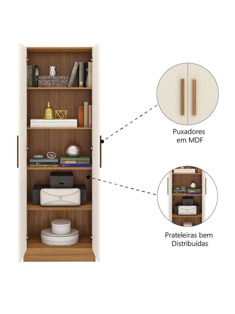 Guarda Roupas Multiuso 4 Prateleiras Belém Notável