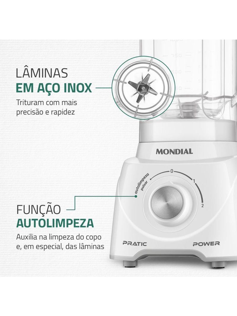 Liquidificador Mondial Branco 110V  L-97-W