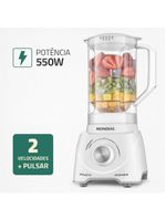 Liquidificador Mondial Branco 110V  L-97-W