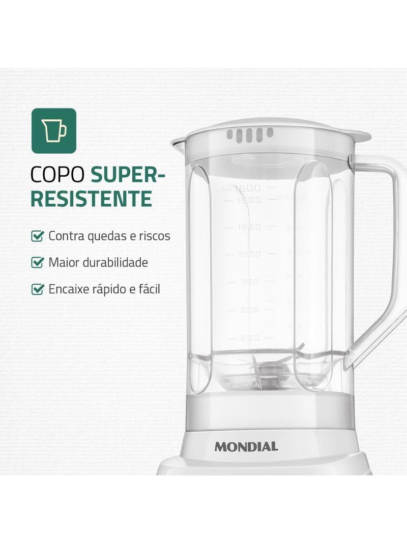 Liquidificador Mondial Branco 110V  L-97-W