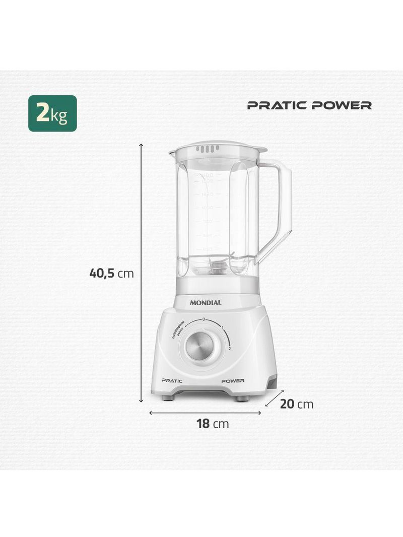 Liquidificador Mondial Branco 110V  L-97-W