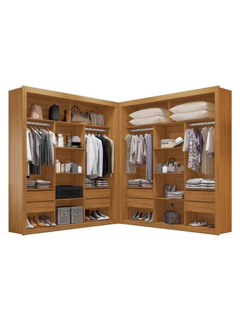 Closet Casal Premium 8 Gavetas Amoudi Móveis Freijó Trend