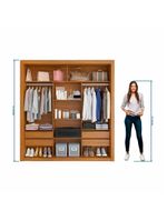 Closet Casal Premium 8 Gavetas Amoudi Móveis Freijó Trend