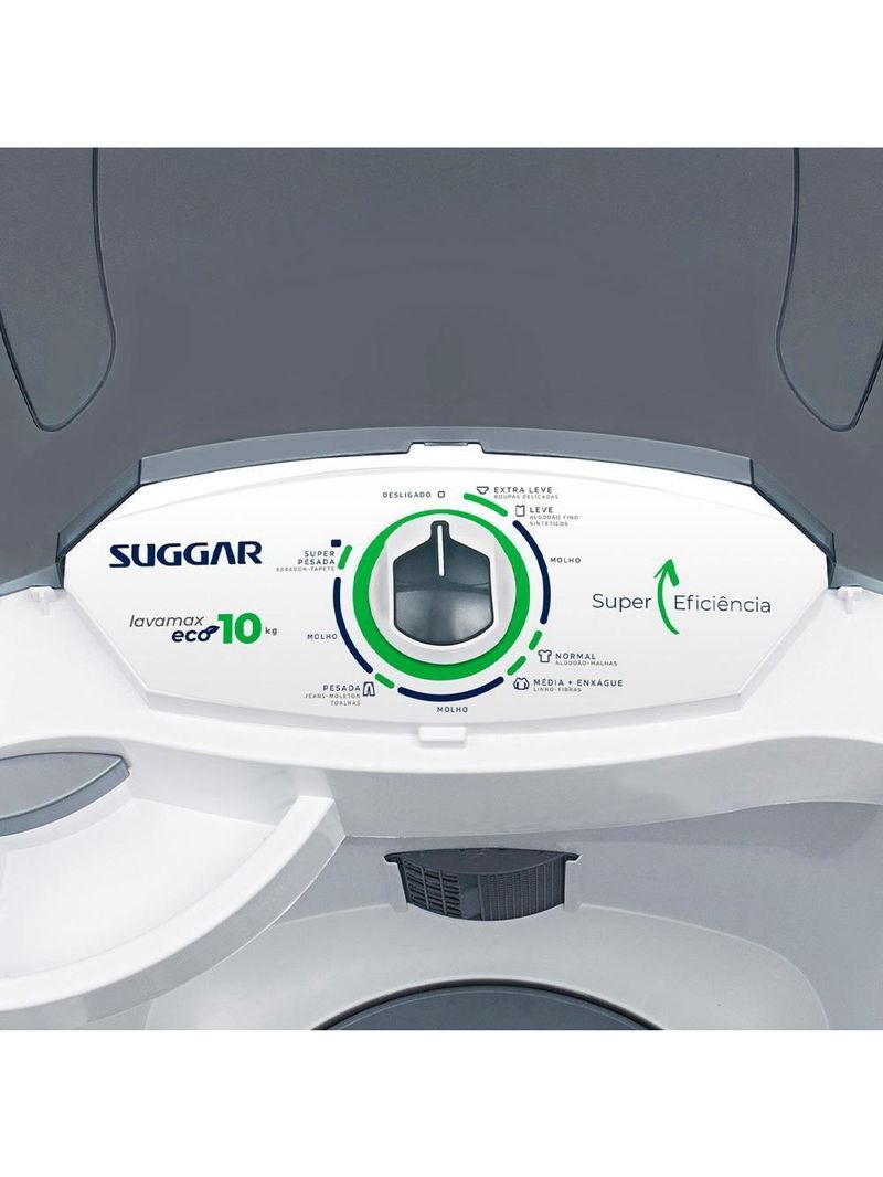 Tanquinho Suggar Lavamax Eco Semiautomático 10kg 127V Branco