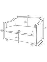 Sofá Namoradeira 2 Lugares Tilla Sala de Espera – Balaqui Decor | Cor: Bege