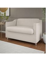 Sofá Namoradeira 2 Lugares Tilla Sala de Espera – Balaqui Decor | Cor: Bege