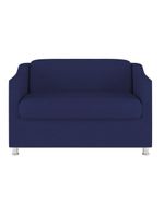 Sofá Namoradeira 2 Lugares Tilla Sala De Espera – Balaqui Decor Cor:azul Marinho