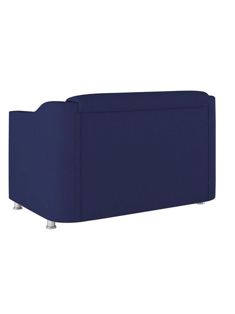 Sofá Namoradeira 2 Lugares Tilla Sala De Espera – Balaqui Decor Cor:azul Marinho