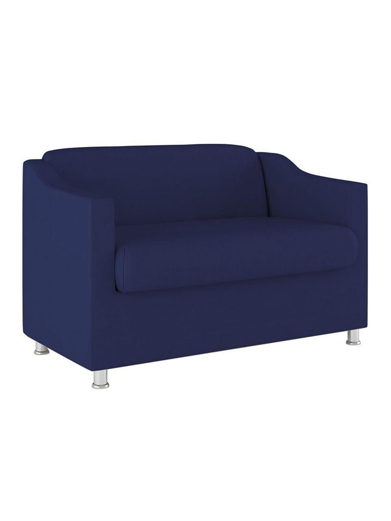 Sofá Namoradeira 2 Lugares Tilla Sala De Espera – Balaqui Decor Cor:azul Marinho