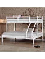 Beliche Com Cama Casal Eco Madeira Maciça Branco