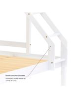 Beliche Com Cama Casal Eco Madeira Maciça Branco