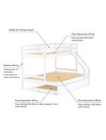 Treliche Com Cama Casal Eco Branco Mobilistore