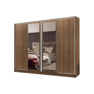 Guarda-roupa Casal 4 Portas de Correr com Espelhos Madesa