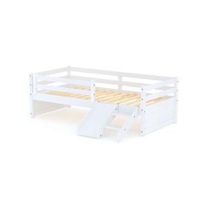 Cama Solteiro Infantil Eco E Mini Escada/escorregador Branco Mobilistore