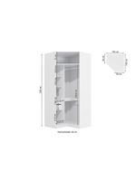 Guarda-roupa De Canto 2 Portas Kappesberg Adapt Branco