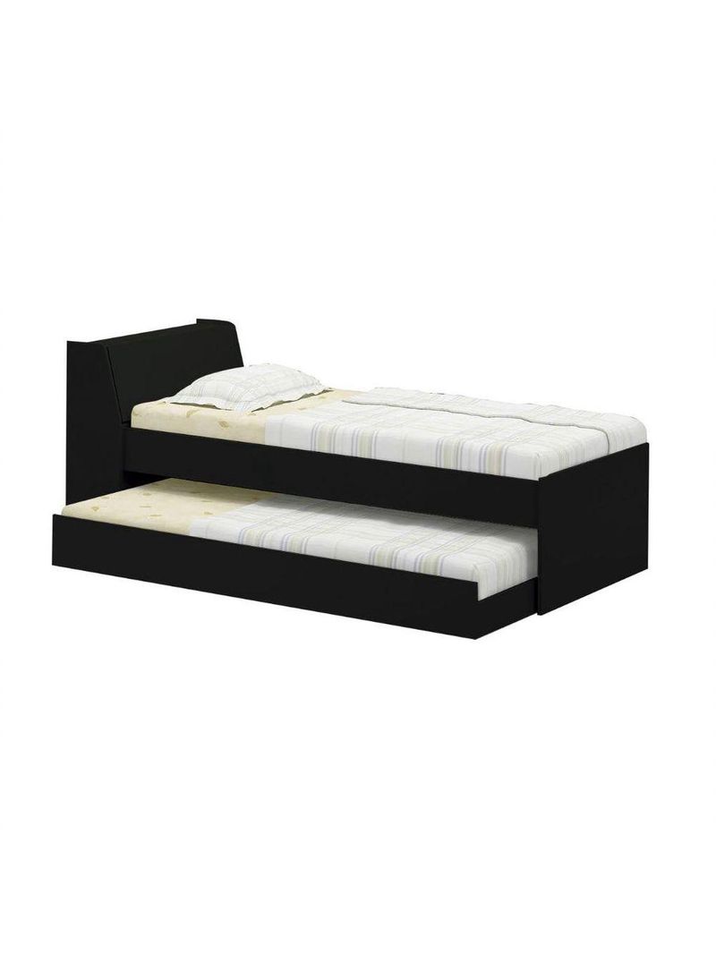 Cama Solteiro Bicama Ditália Bb-28 Preto