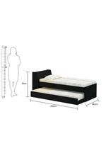 Cama Solteiro Bicama Ditália Bb-28 Preto