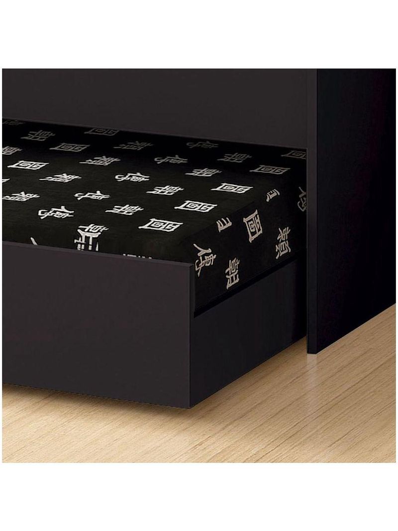 Cama Solteiro Bicama Ditália Bb-28 Preto