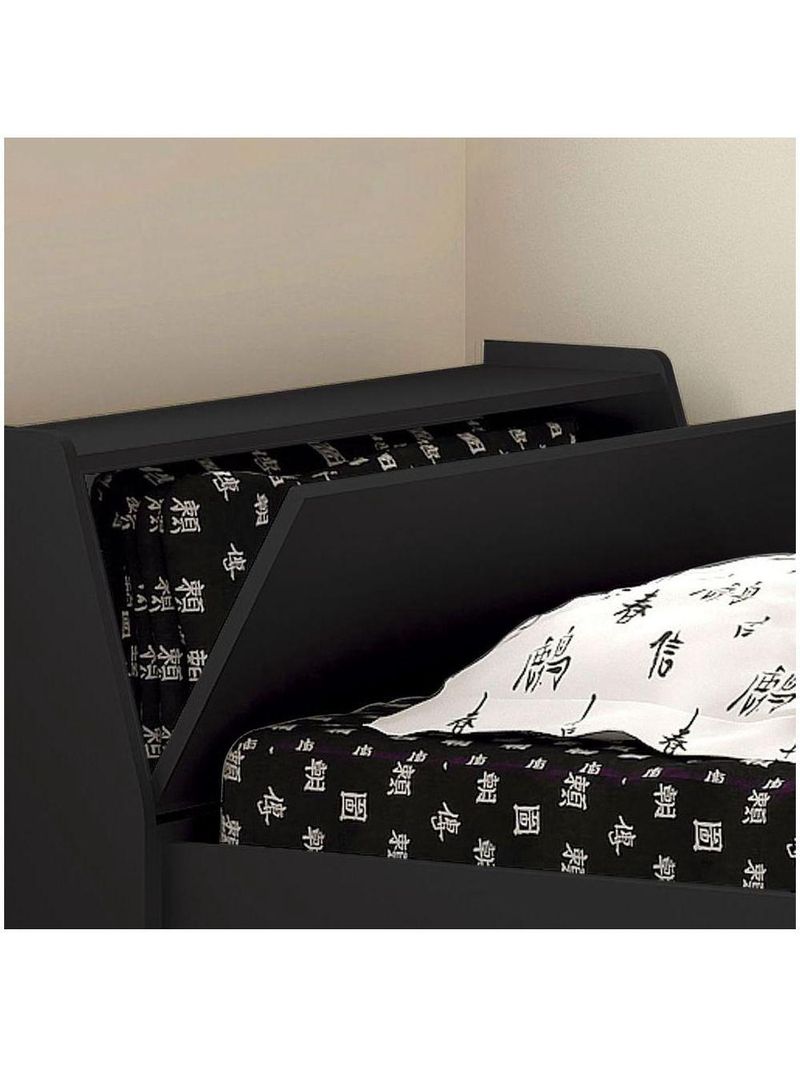Cama Solteiro Bicama Ditália Bb-28 Preto