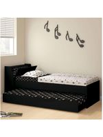 Cama Solteiro Bicama Ditália Bb-28 Preto